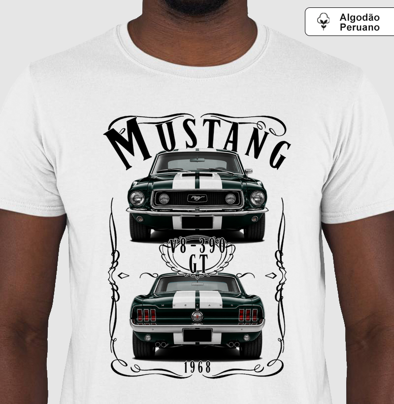 Camiseta em algodão peruano Mustang vintage