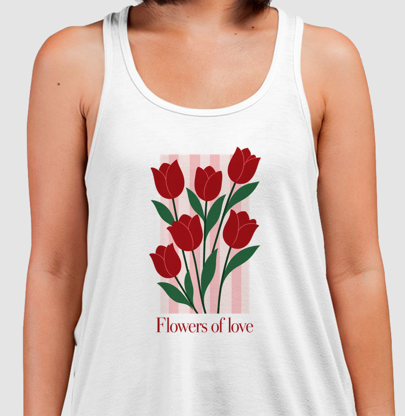 Camiseta Flowers of love - Regata