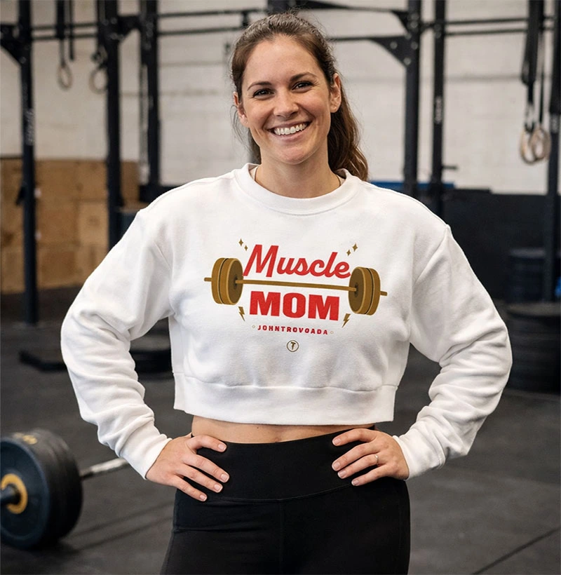 Cropped Moletom Muscle Mom Rock