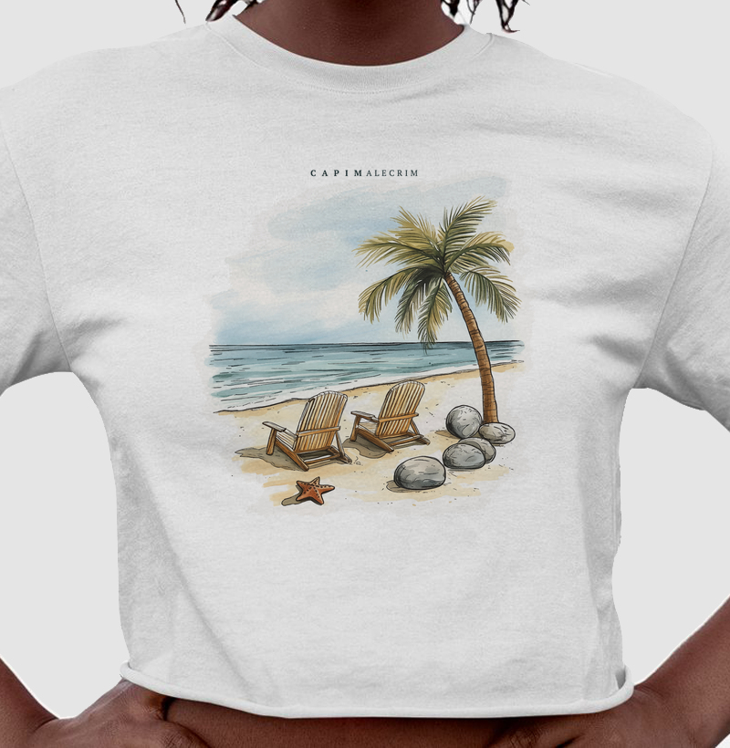 T-shirt Cropped - Vibe de verão