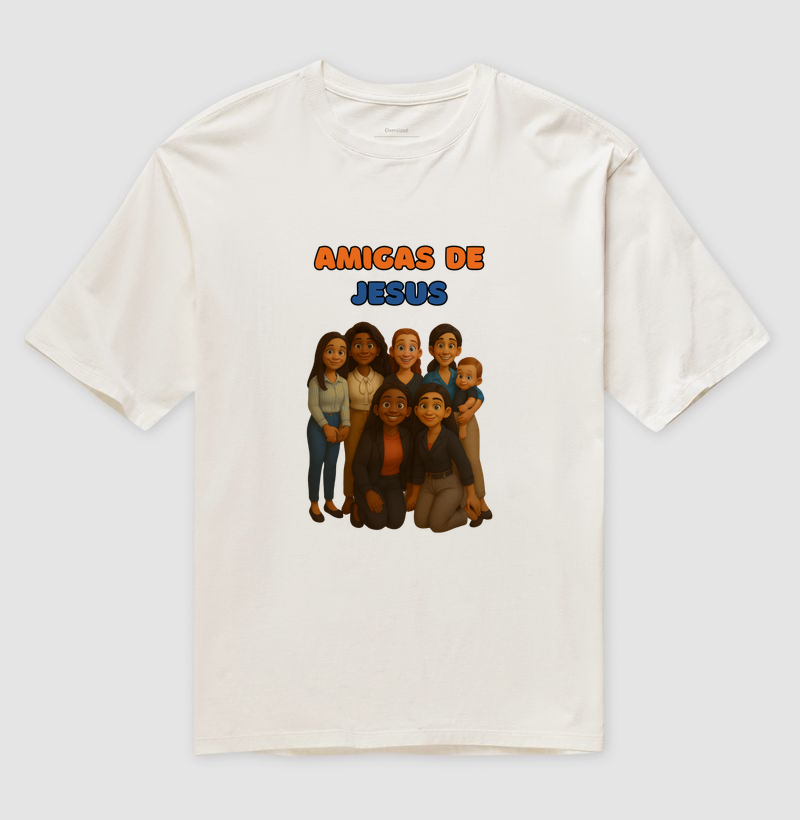 Amigas de Jesus - Camiseta Oversized