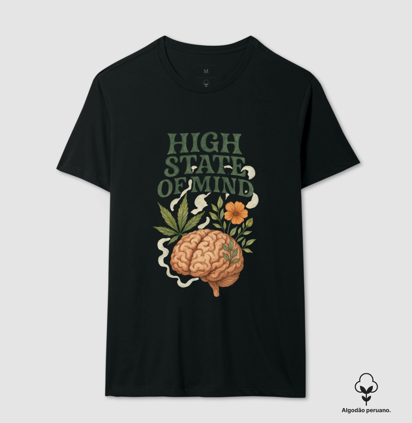 Camiseta algodão peruano - High State Of Mind