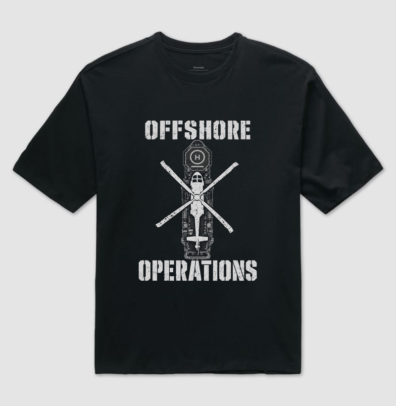 Offshore Operations Helideck 3 - Camiseta Oversized