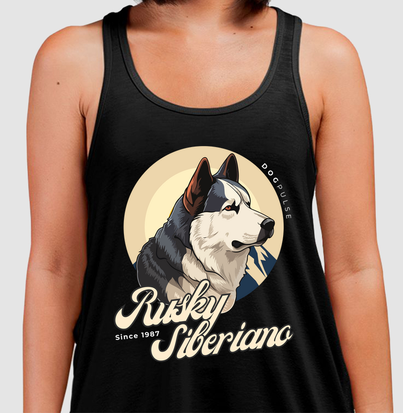 Camiseta Regata Husky Siberiano Busto Dog Pulse