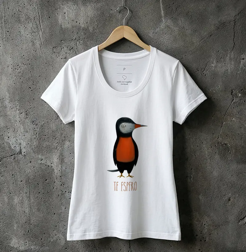 Camiseta futura mãe: Te espero