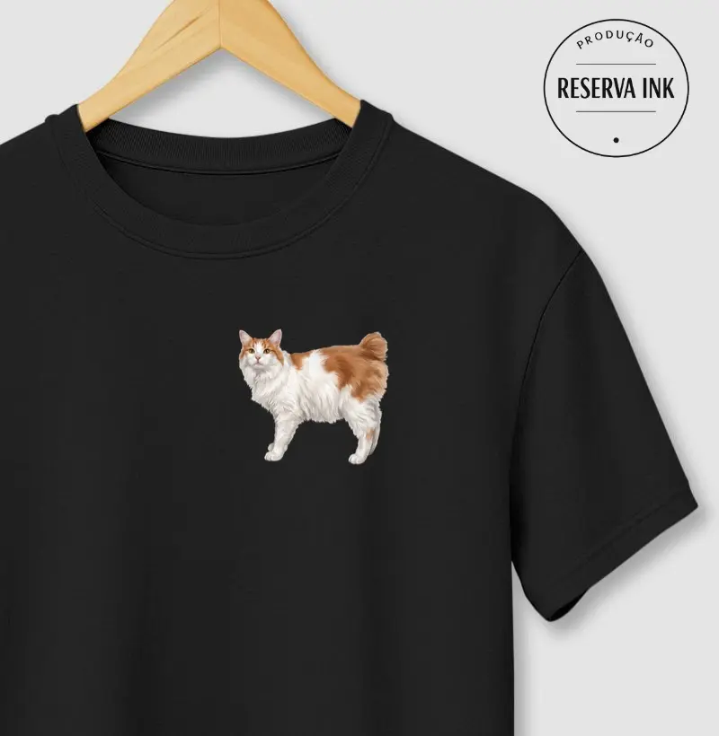 Gato Bobtail Japonês Minimalista