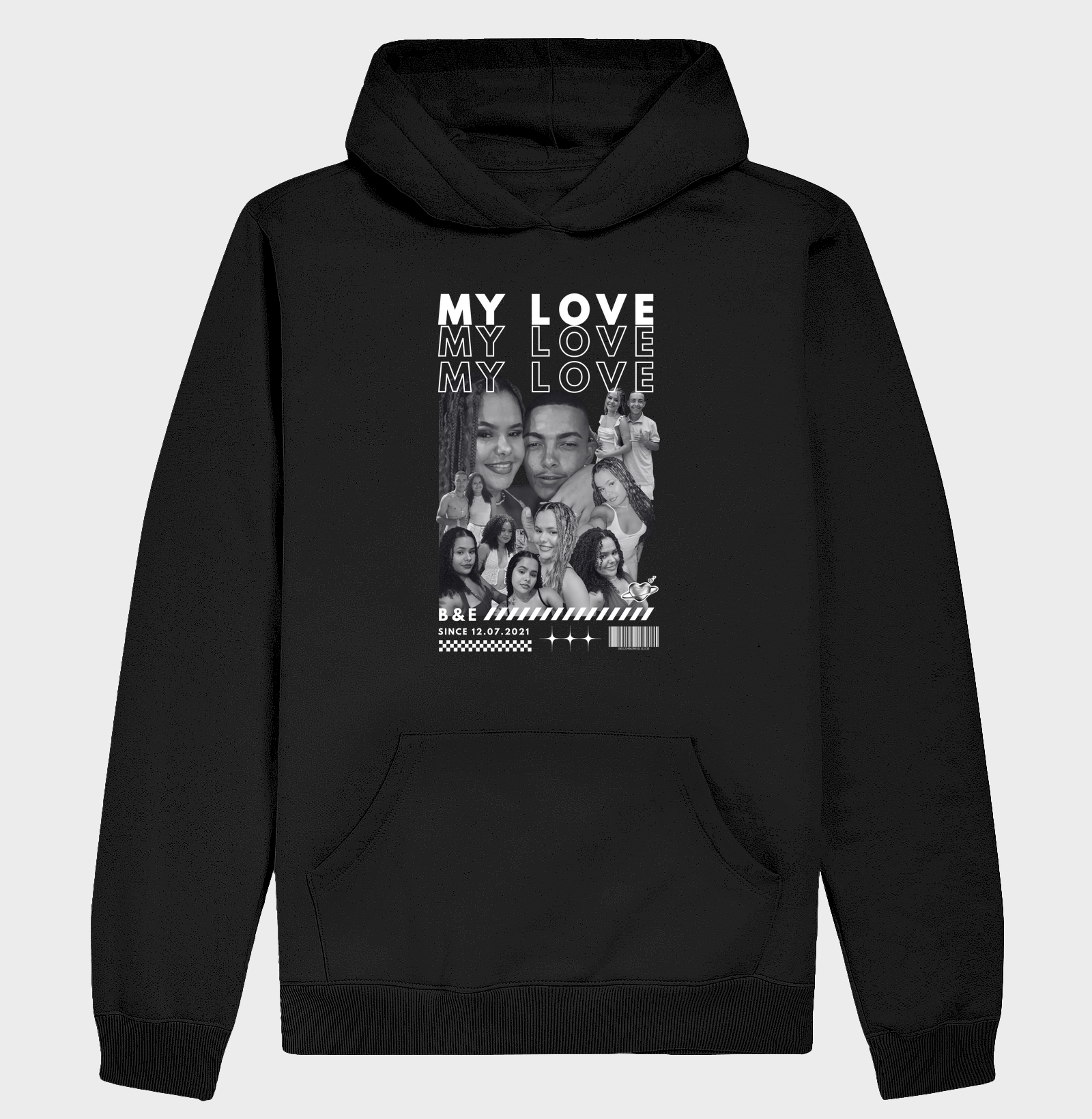 #1206 Camiseta Personalizada My Love — Colagem de Fotos do Casal