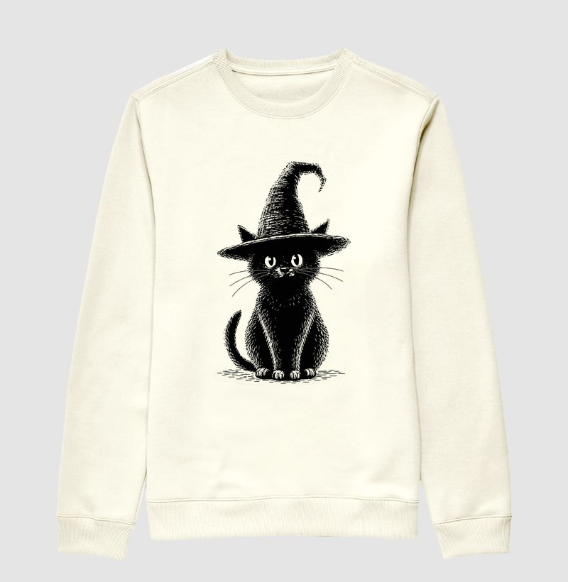 Gato Bruxo - Suéter Moletom