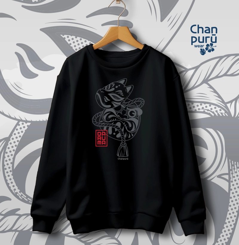 Moletom Daruma Kitsune Kabuki