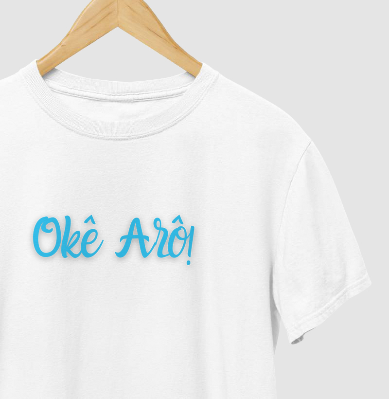 Oxóssi - Saudação Azul - Camiseta Branca