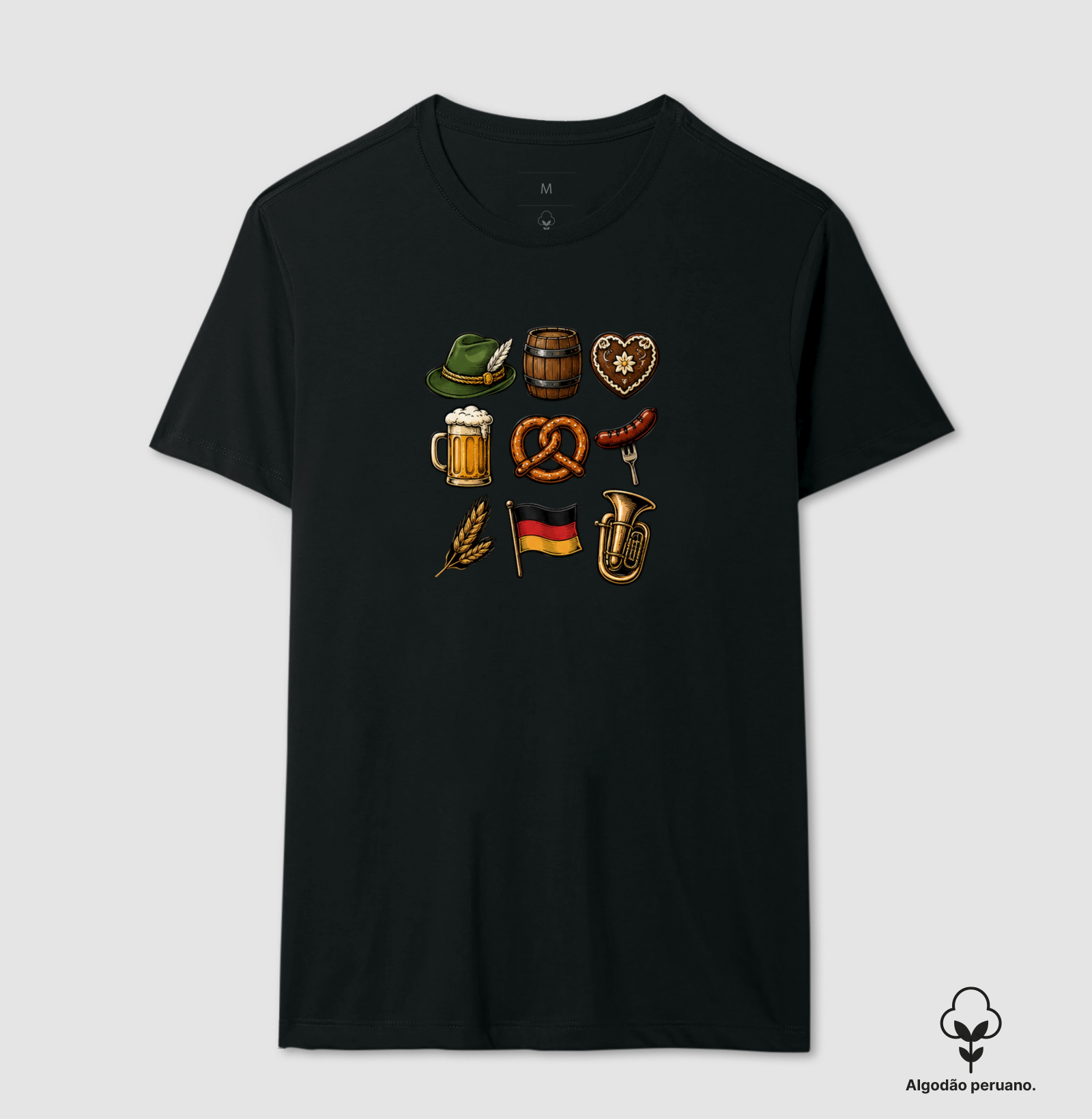 Ícones da Tradição Alemã - Camiseta Algodão Peruano