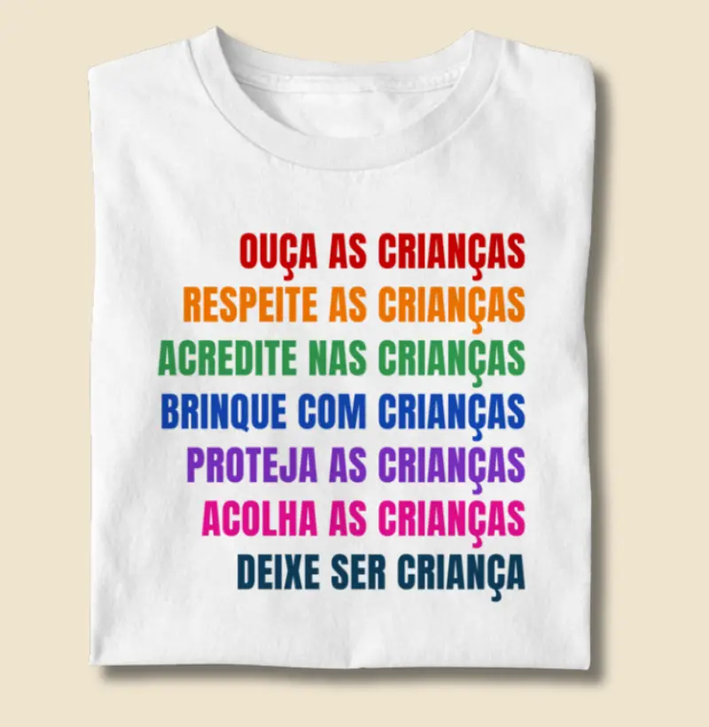 Camiseta | Manifesto Deixe ser Criança - Cores