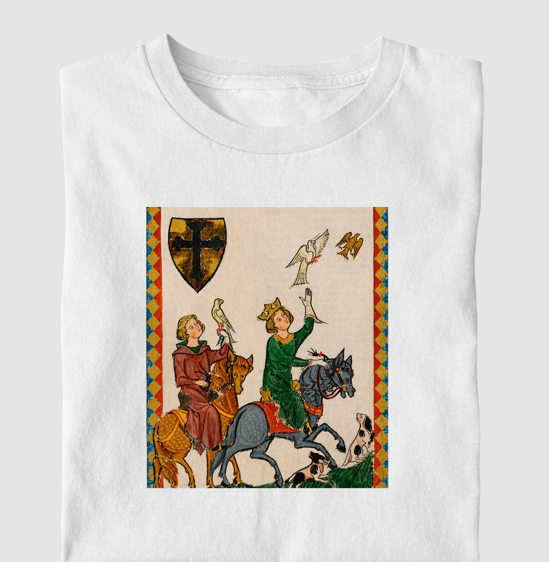 Camiseta Falcoaria Medieval — Codex Manesse