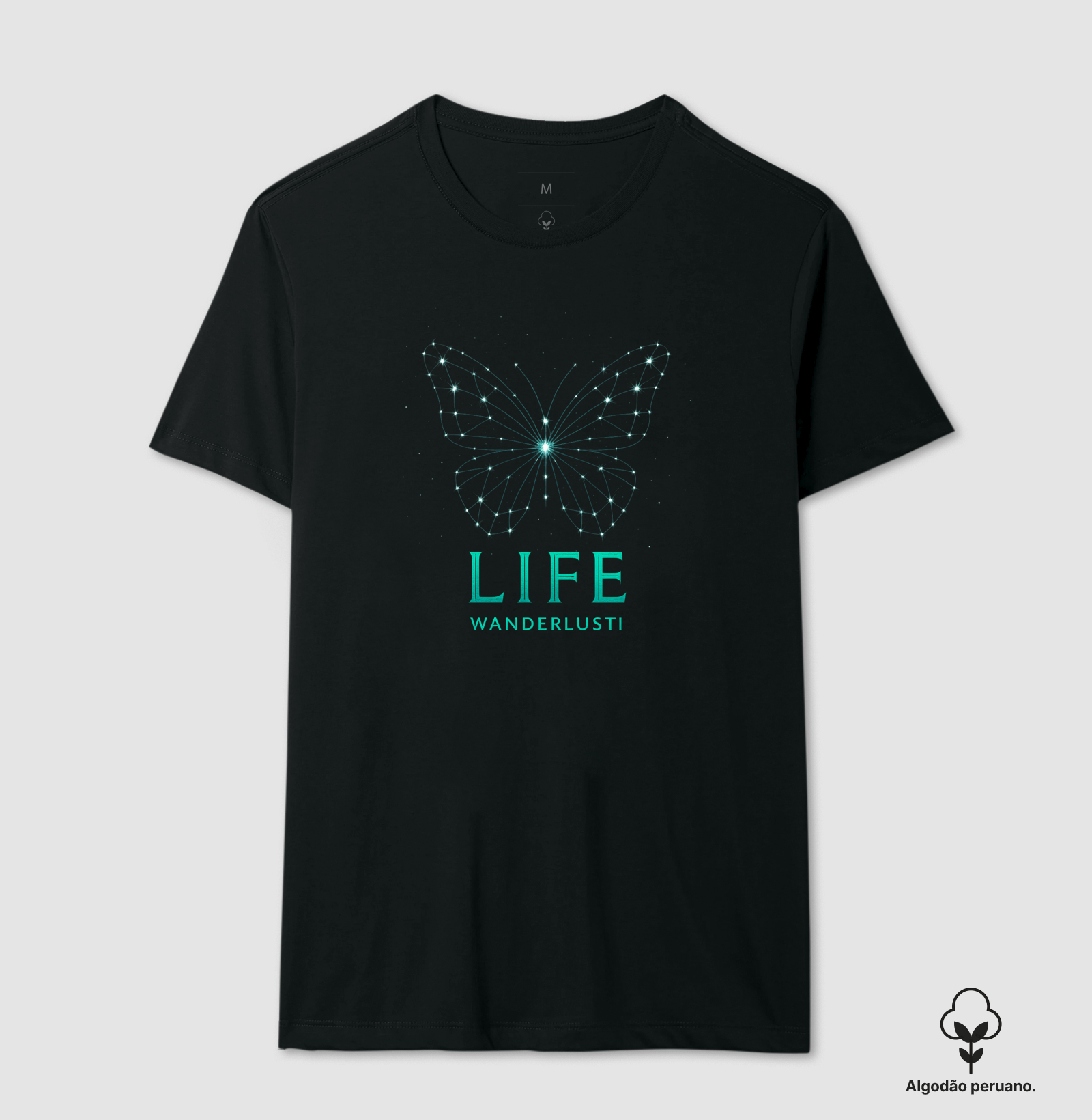 Camiseta Algodão Peruano Constelação Cósmica 
