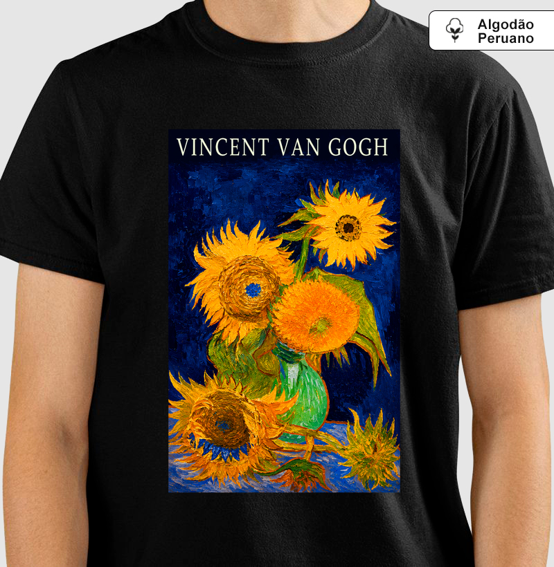 Vincent Van Gogh Girassois Algodão Peruano