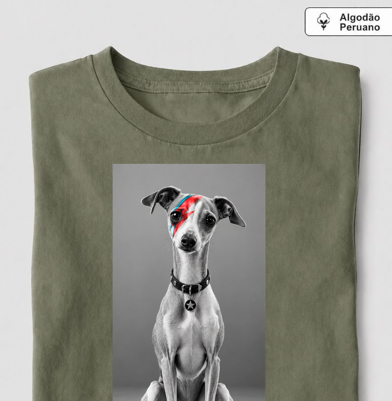 Glam Rock Galguinho Italiano ⚡ - Camiseta Algodão Peruano