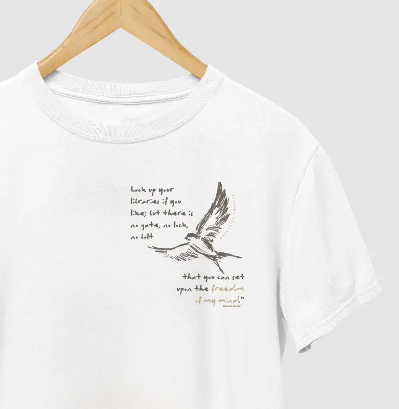 Camiseta oversized Freedom of My Mind — Virginia Woolf