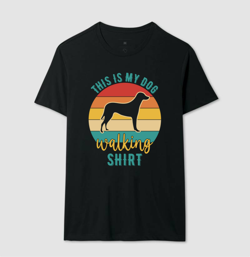 Camiseta Frase Engraçada Andar com o Cachorro 
