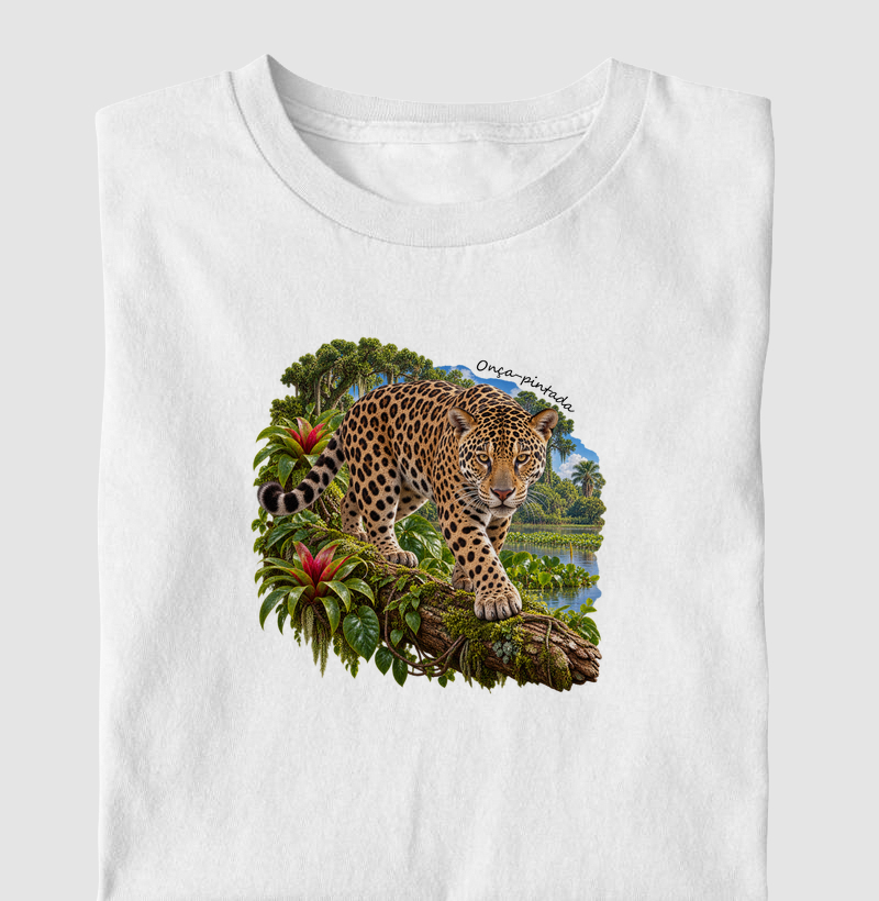 Onça-pintada - Coleção Fauna Brasielira - Camiseta