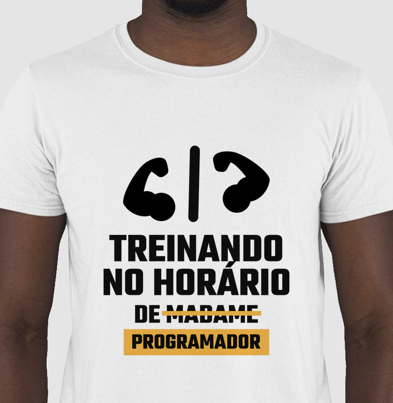 Camiseta Treinando no horário de programador
