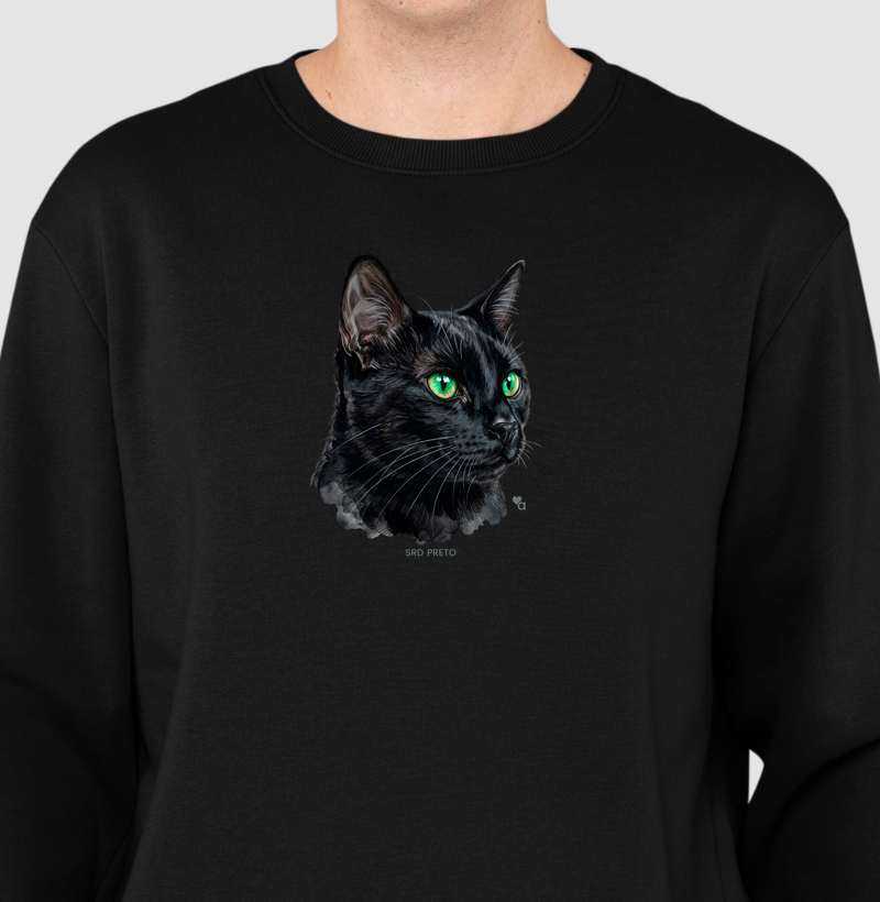Gatos - SRD Preto - Moletom Suéter