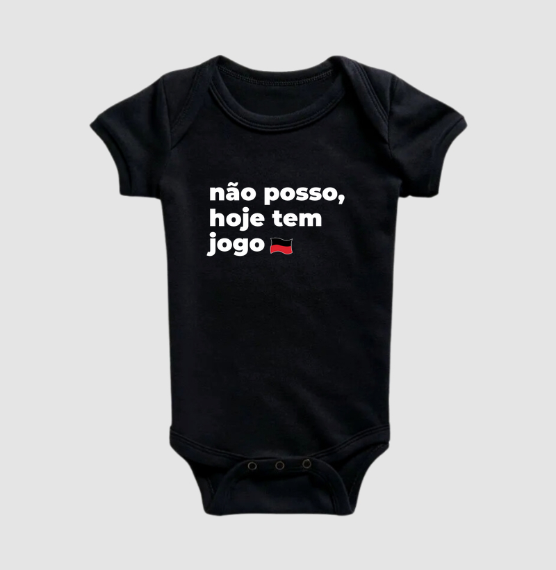 Body Infantil "Não posso hoje tem jogo"