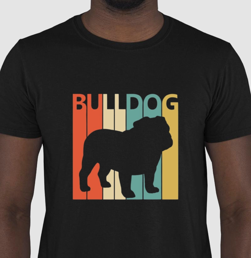 Bulldog silhueta preta
