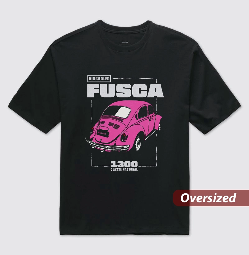 Fusca 1300 | Rosa - Camiseta Oversized
