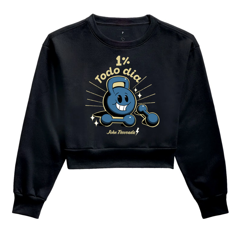 Cropped Moletom 1 % todo dia 