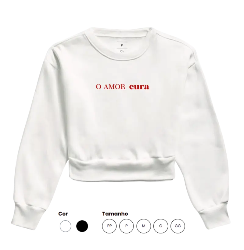 O AMOR cura estampa vermelha