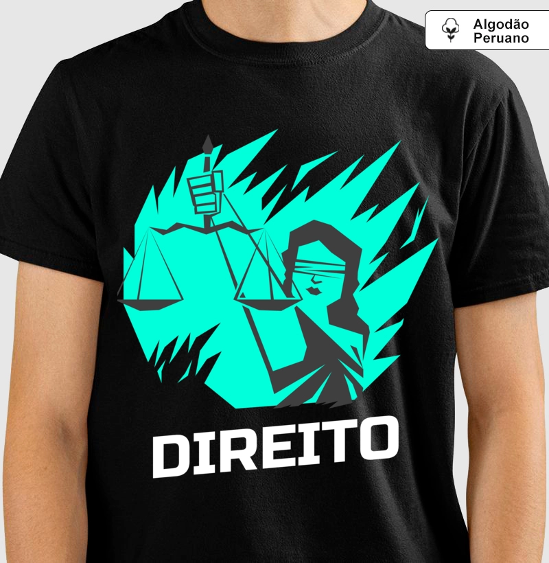 DIREITO - CAMISETA PREMIUM - ALGODÃO PERUANO