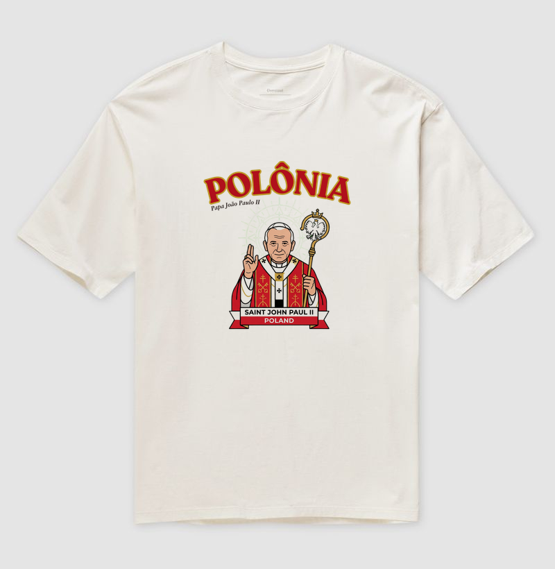 Camiseta Oversized Polônia João Paulo II