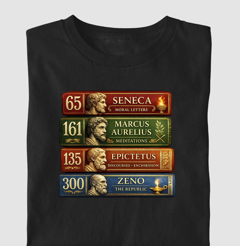 Estoicismo "Stoic Library" - Camiseta