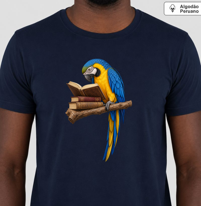 Arara-Canindé Leitora - Estampa Frontal