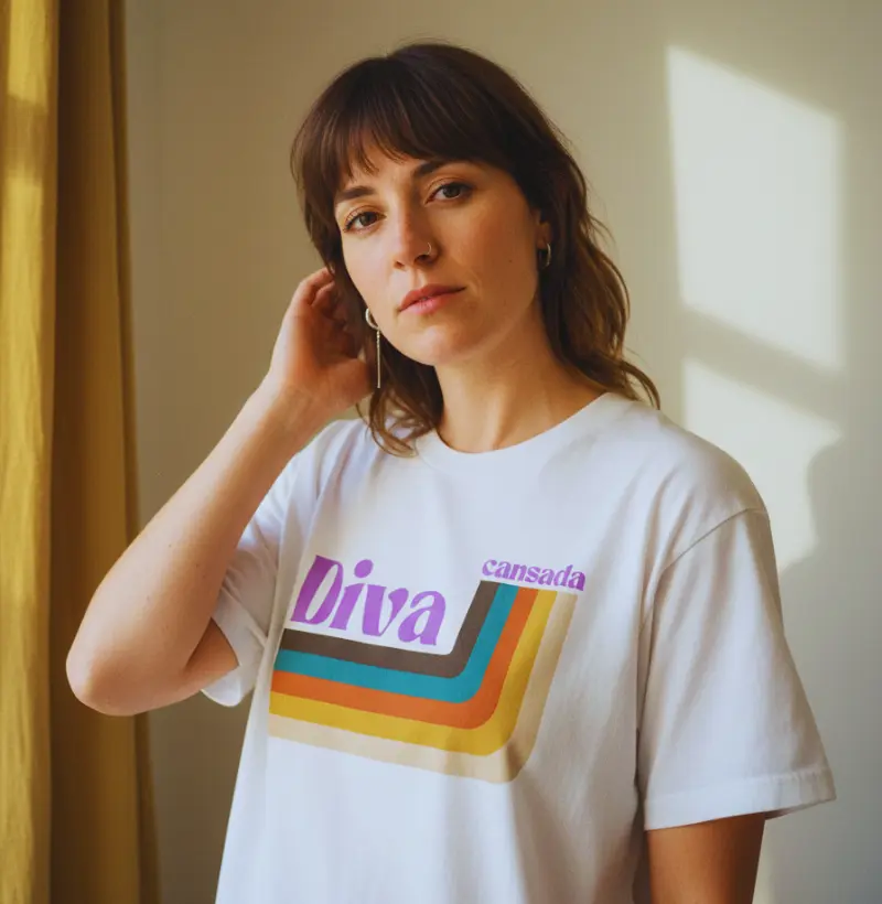 Camiseta Diva Cansada Stripes