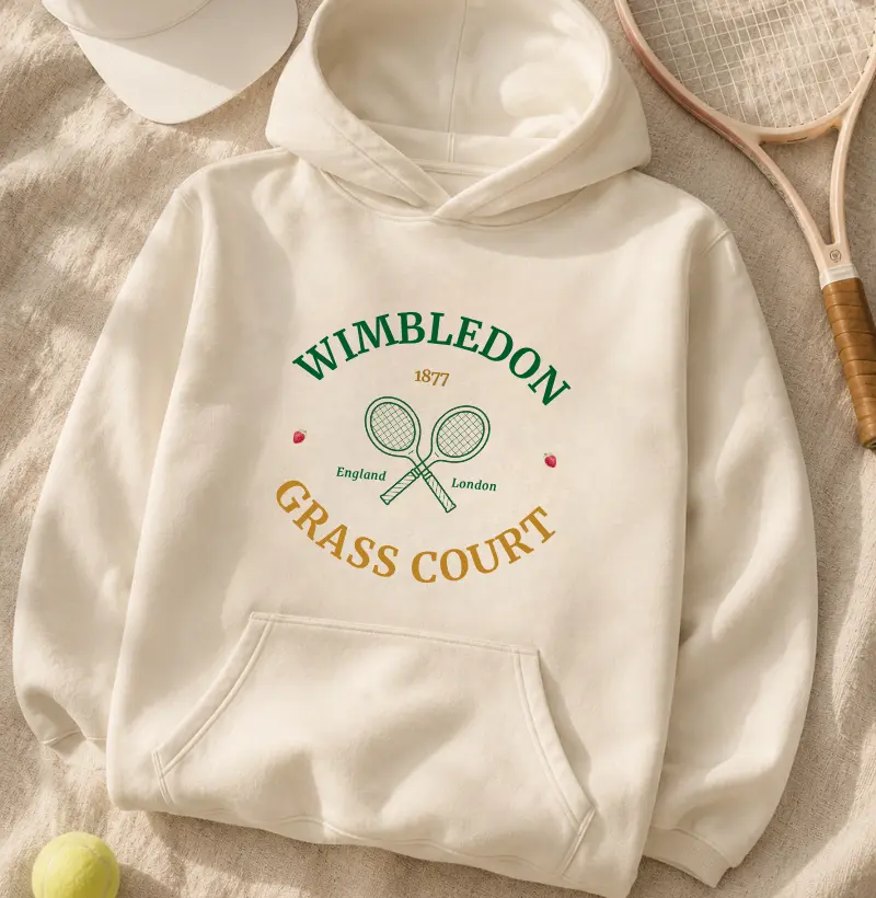 Wimbledon - Grass Court - Moletom inverno com capuz