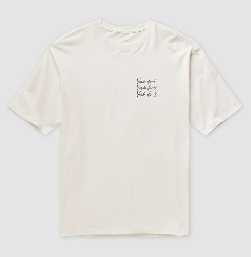 Vovô de 3 Oversized - Amor que cresce a cada netinho