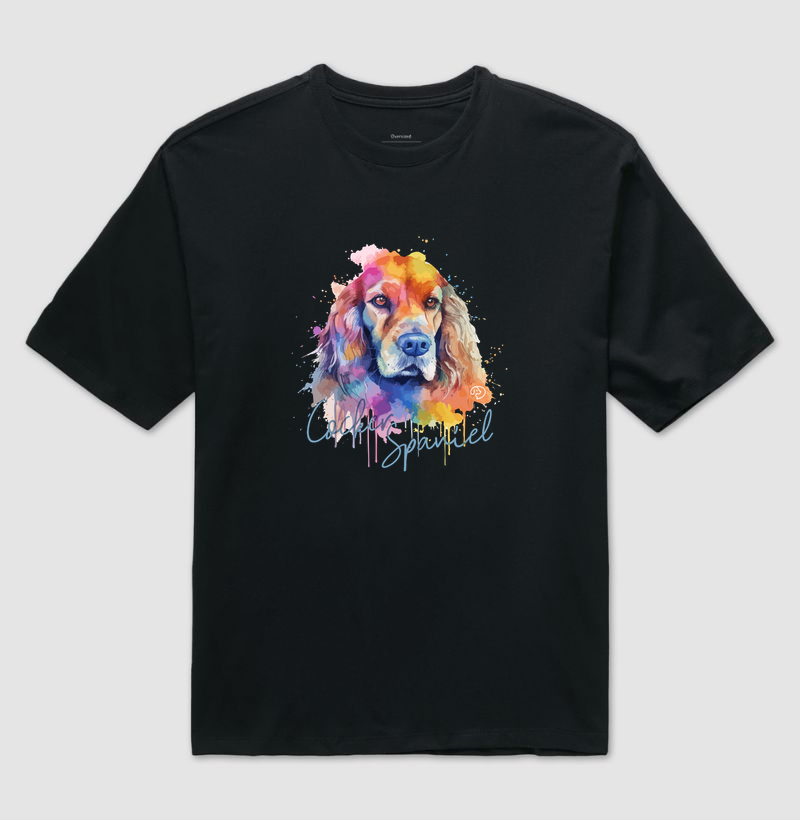 Cocker Spaniel Splash - Camiseta Oversized