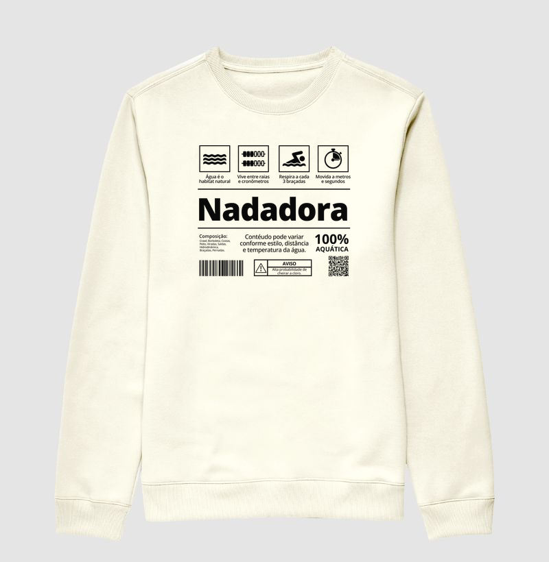 Rótulo Nadadora - Suéter Moletom
