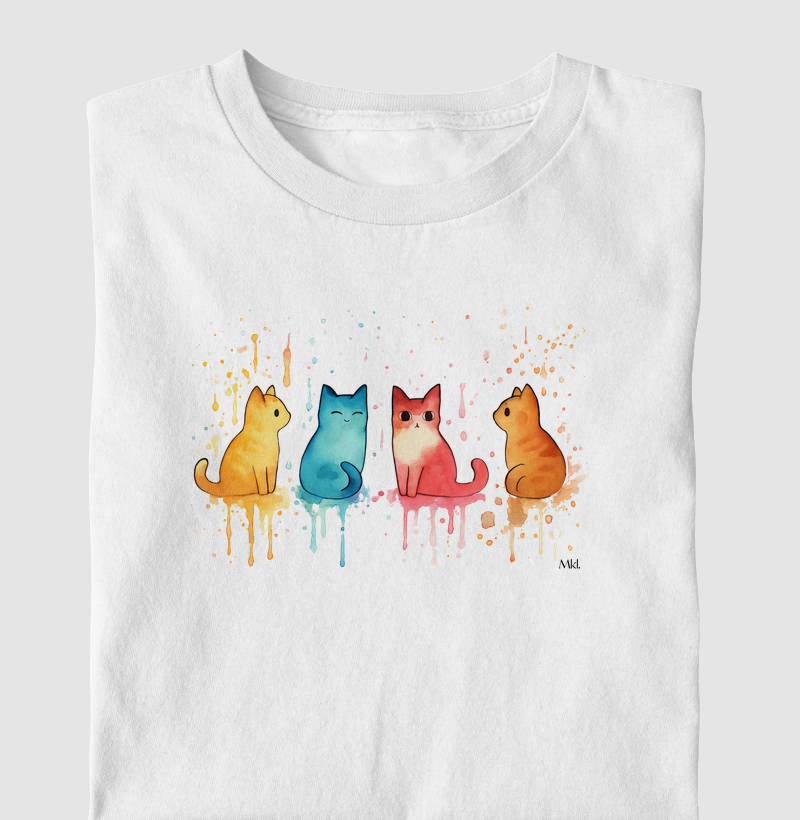 Camiseta Algodão Peruano - Four Cats