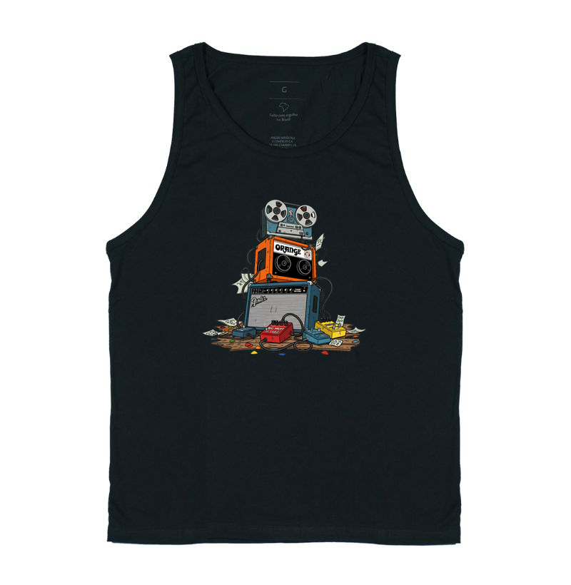 camiseta-rock-amplificador-guitarra-pedais-vintage