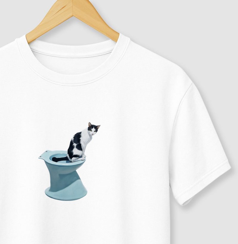 Gatíneo no Vaso Sanitário