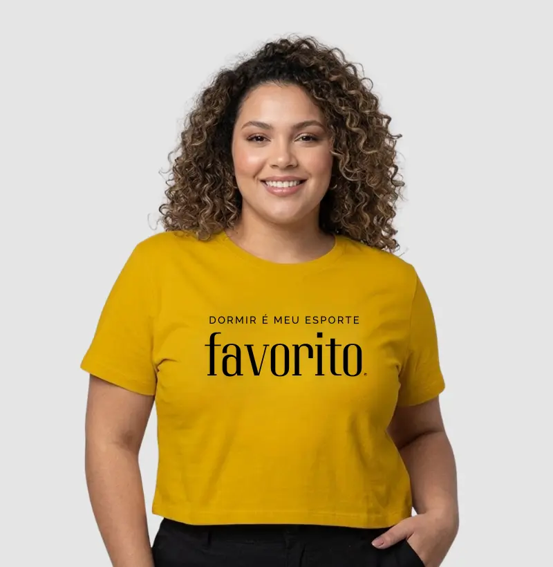 Cropped Dormir é meu esporte favorito