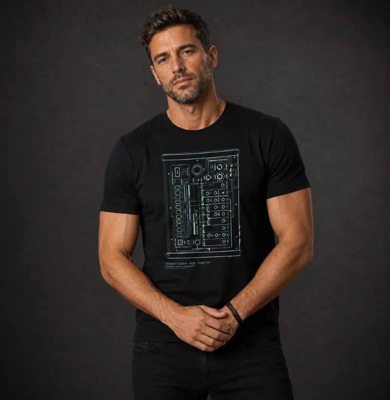 Camiseta TR-808 Blueprint