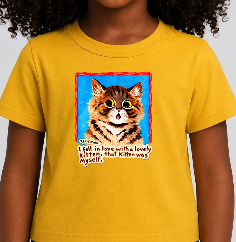 Apaixonei-me por um Gatinho Adorável – Louis Wain - Camiseta Infantil
