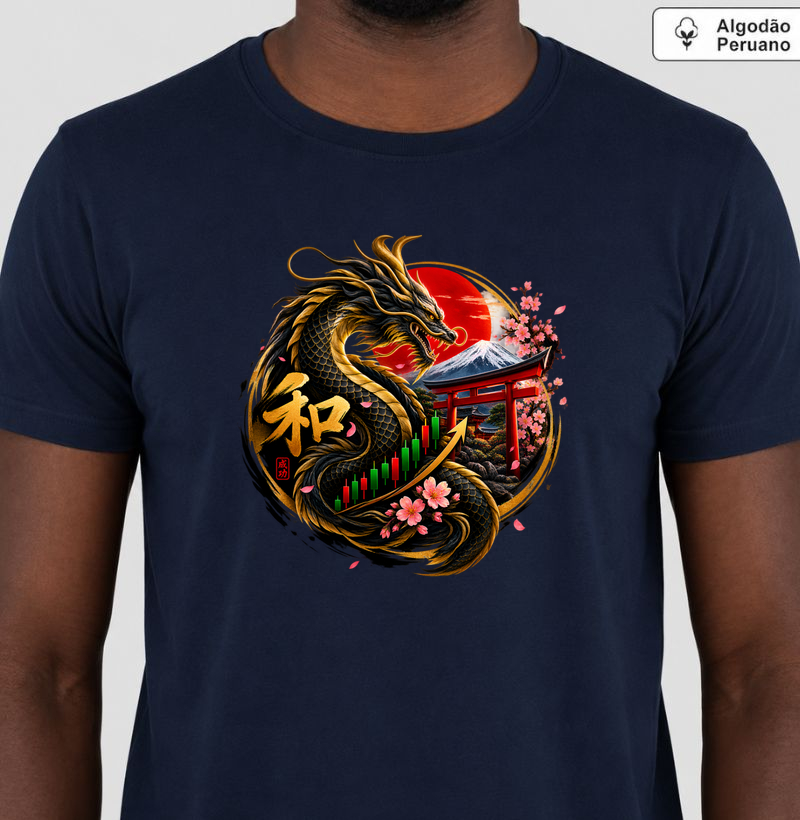 A Harmonia do Dragão - Camiseta Algodão Peruano