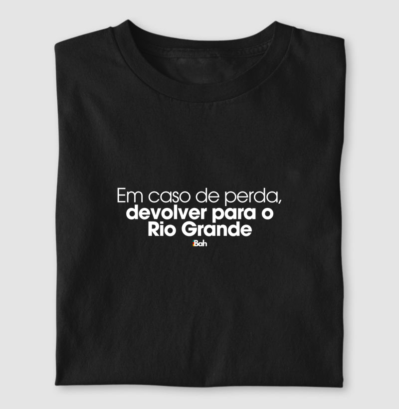 Em caso de perda, devolver para o Rio Grande