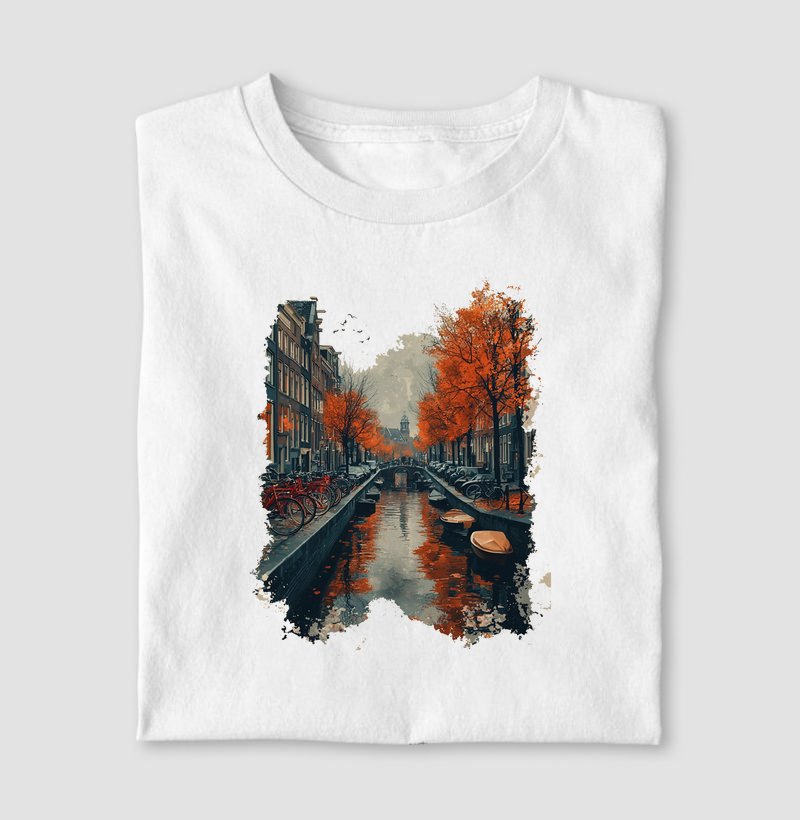 Camiseta Outono em Amsterdã