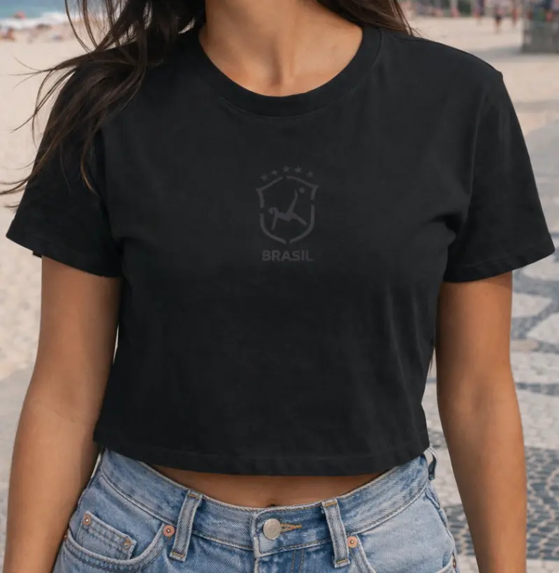 Cropped Brasil Preta