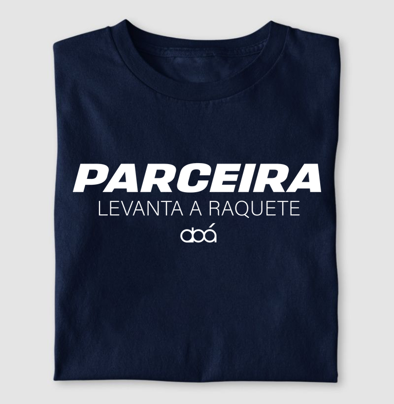 Parceira Levanta a Raquete - Branco